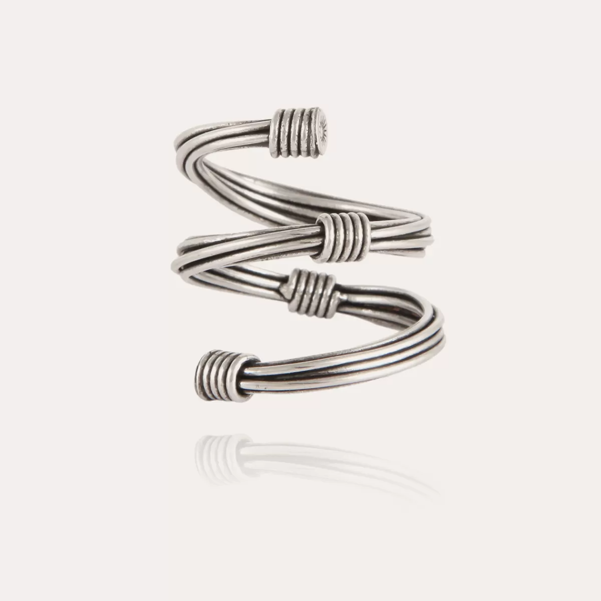 Gas Bijoux Bague Ariane Liane argentée Hot