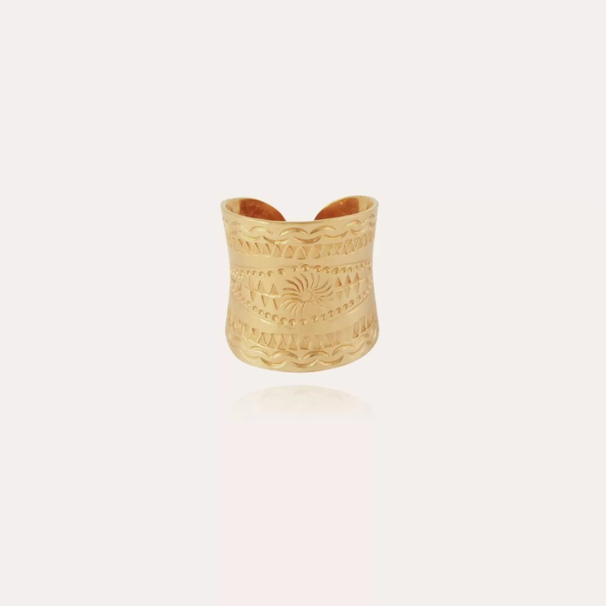 Gas Bijoux Bague Cancun grand modèle dorée Discount