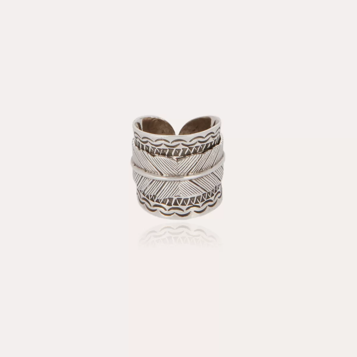Gas Bijoux Bague Cancun Penna argentée Sale