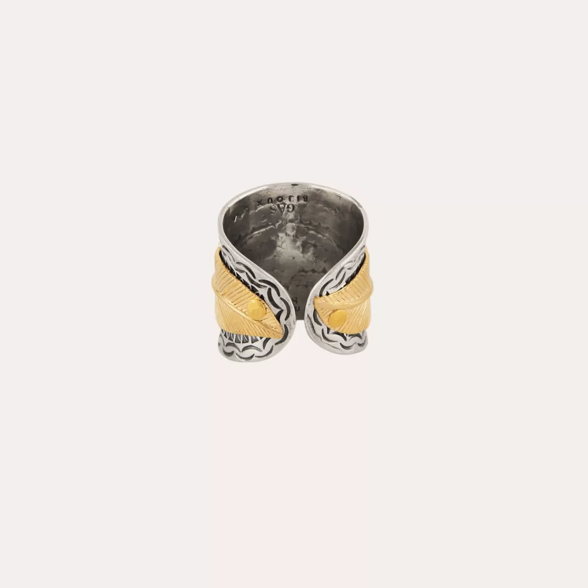 Gas Bijoux Bague Cancun Penna grand modèle bicolore Online
