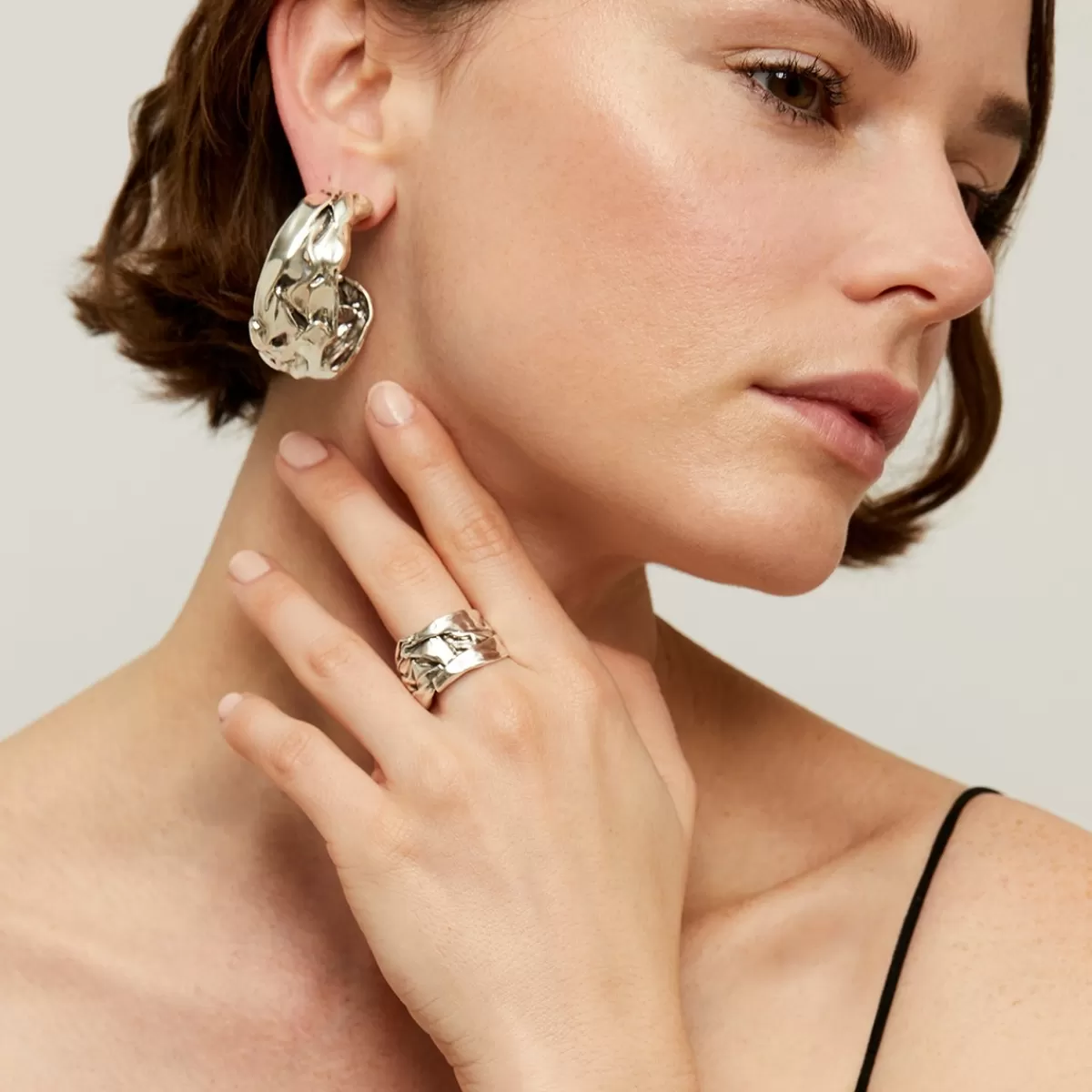 Gas Bijoux Bague Compression argentée Clearance