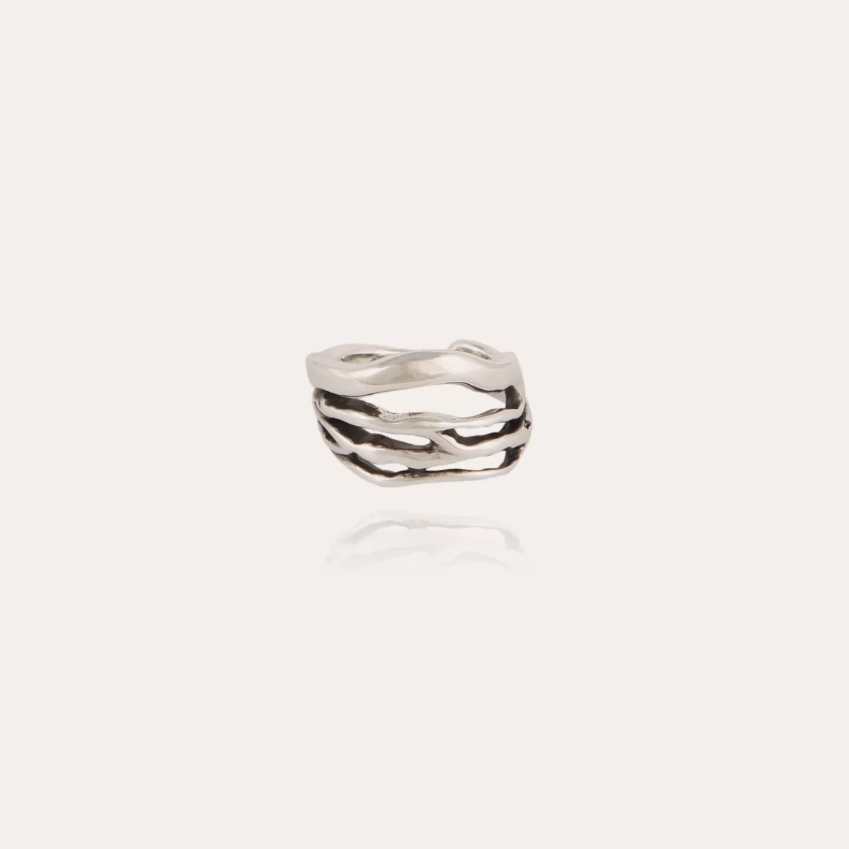 Gas Bijoux Bague Corail argentée Fashion