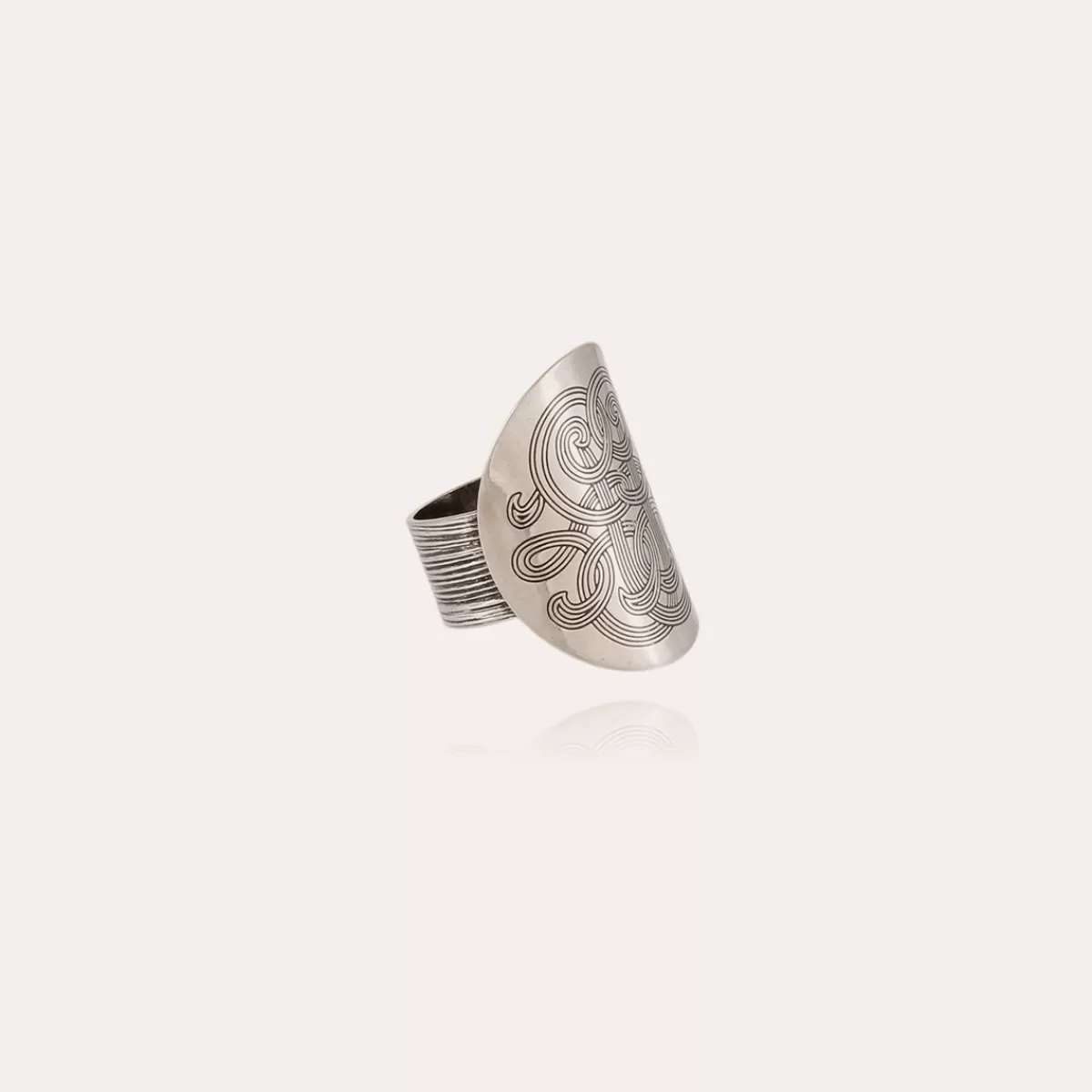 Gas Bijoux Bague Diva bombée argentée Cheap