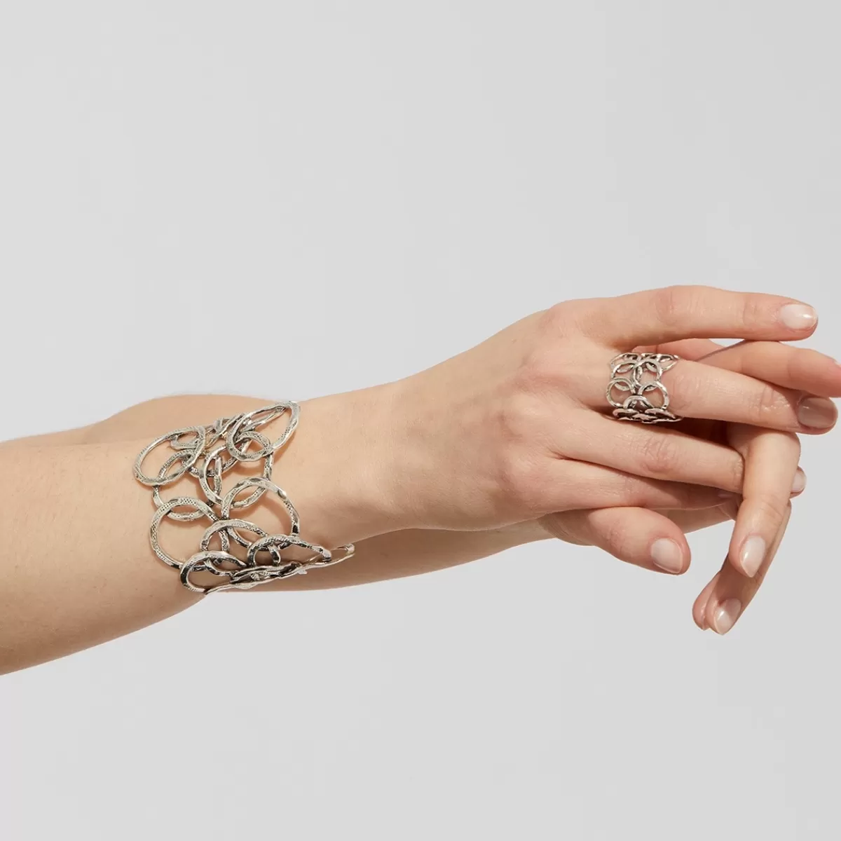 Gas Bijoux Bague Olympie argentée Flash Sale