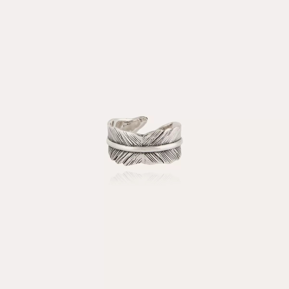 Gas Bijoux Bague Penna grand modèle argentée Sale