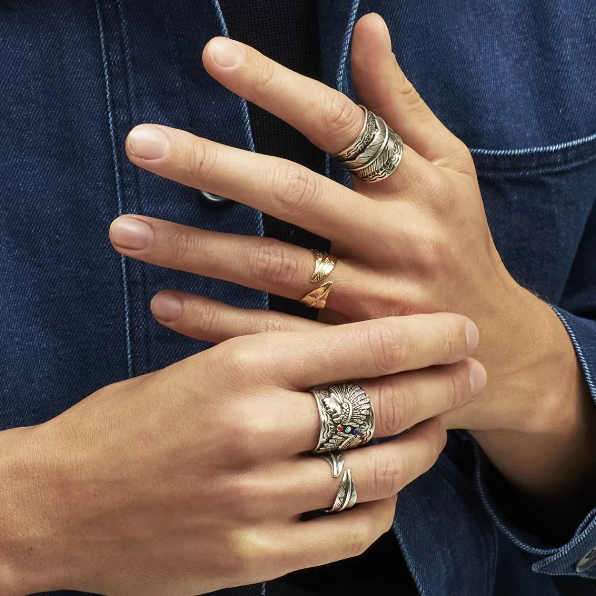 Gas Bijoux Bague Penna grand modèle dorée Outlet