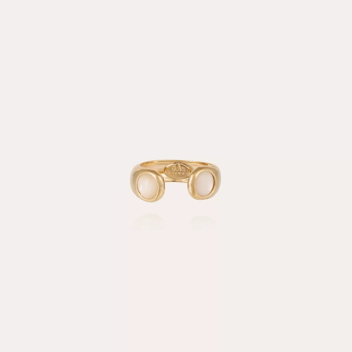 Gas Bijoux Bague Saint Germain dorée - Nacre blanche Best Sale