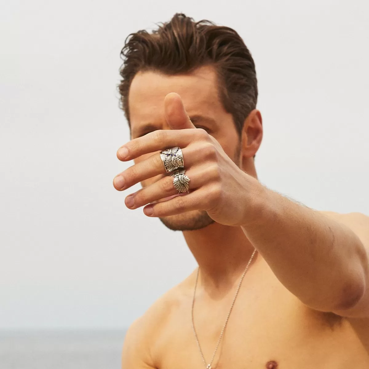 Gas Bijoux Bague Santa Fé grand modèle argentée Online
