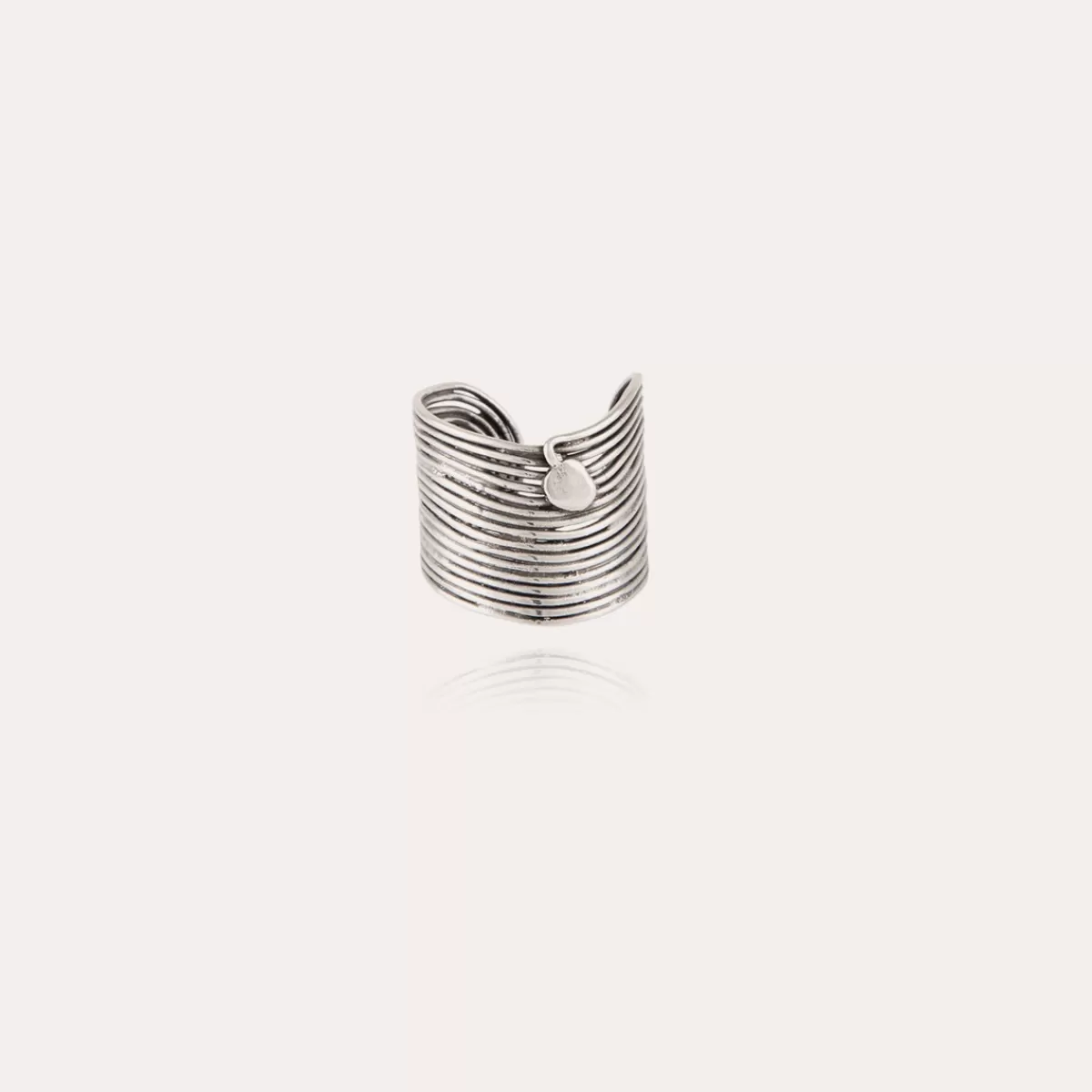 Gas Bijoux Bague Wave argentée Cheap