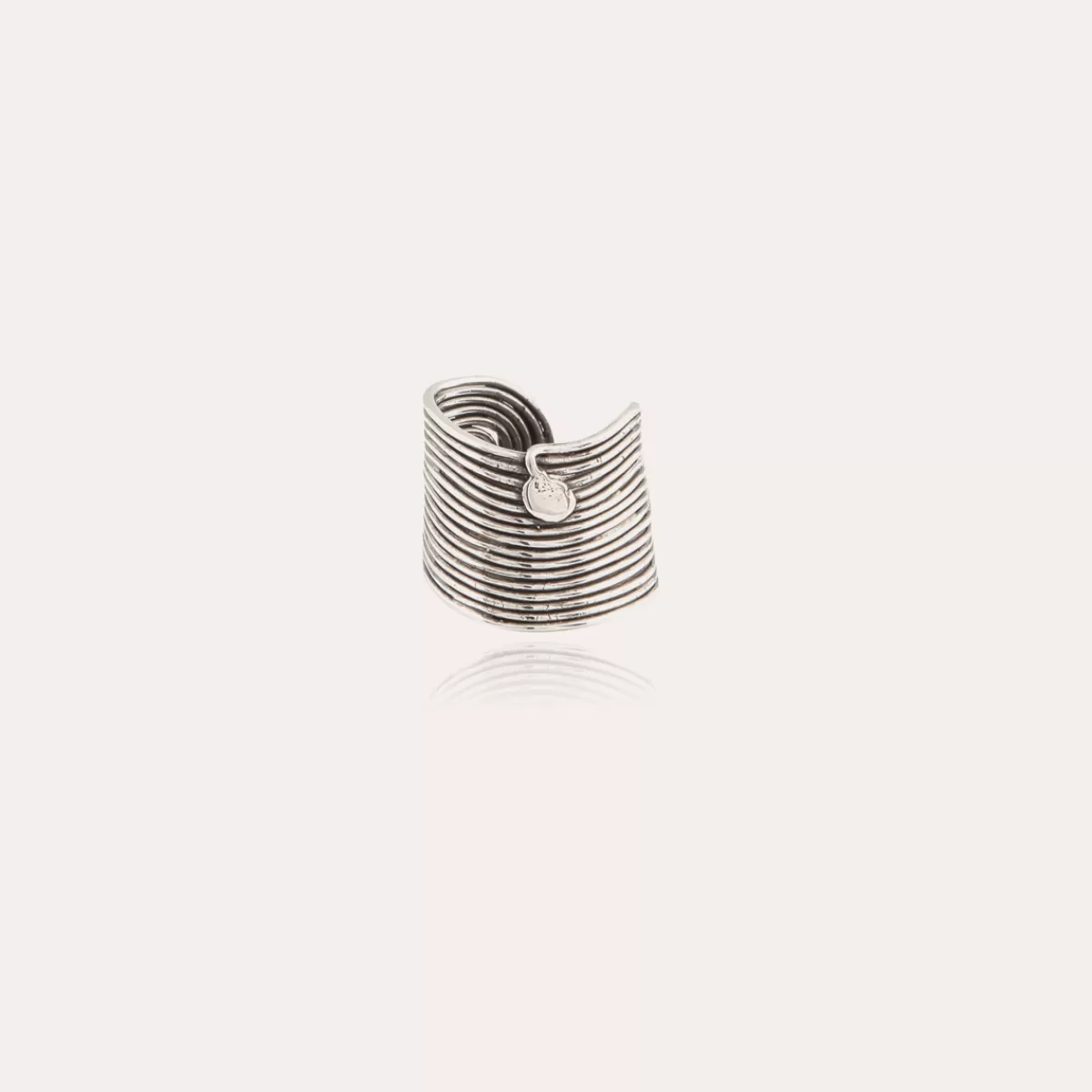Gas Bijoux Bague Wave grand modèle argentée Best Sale