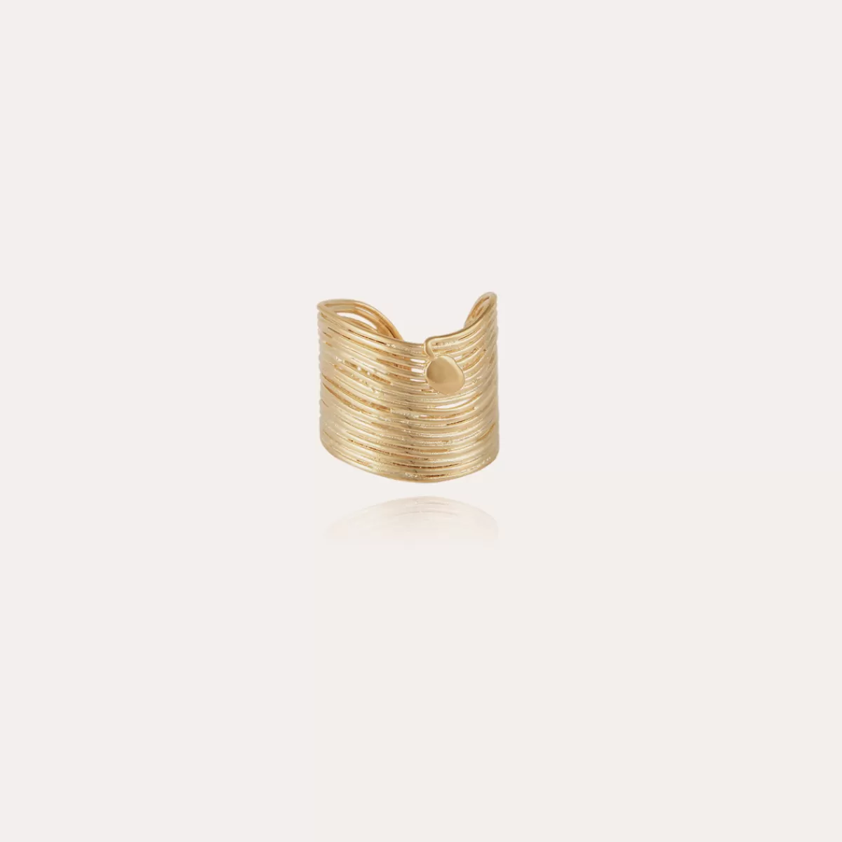 Gas Bijoux Bague Wave grand modèle dorée Best