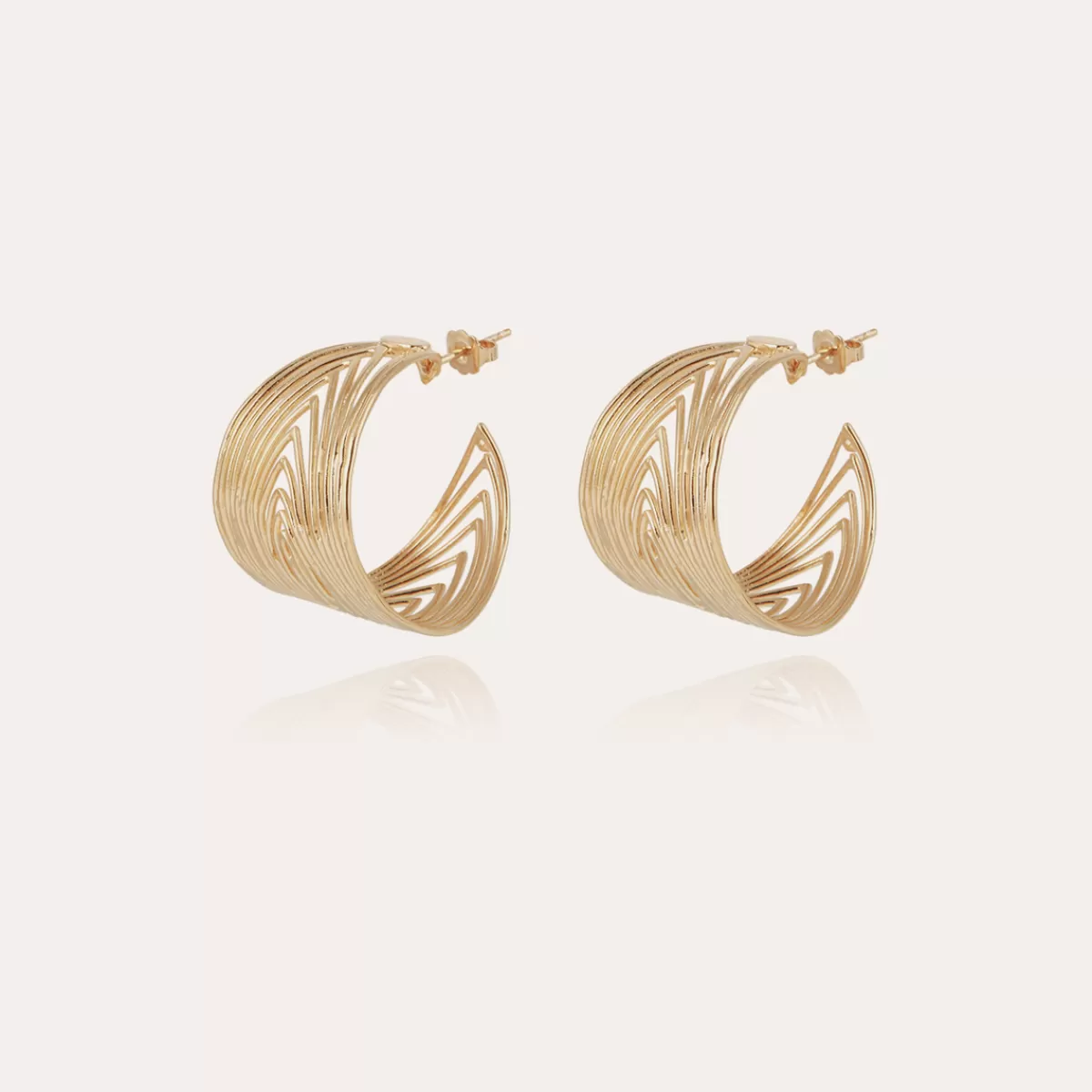 Gas Bijoux Boucle d'oreilles créoles Wave dorées Online