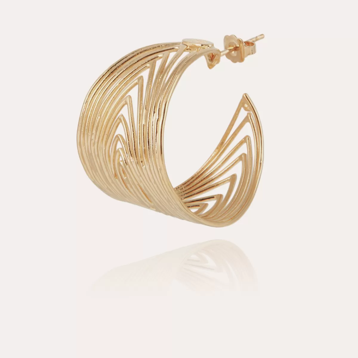Gas Bijoux Boucle d'oreilles créoles Wave dorées Online