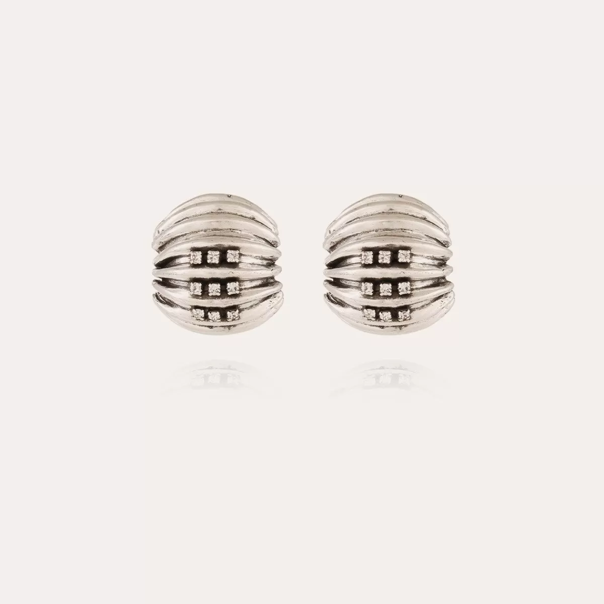 Gas Bijoux Boucles d'oreilles Anne strass argentées Cristal Shop