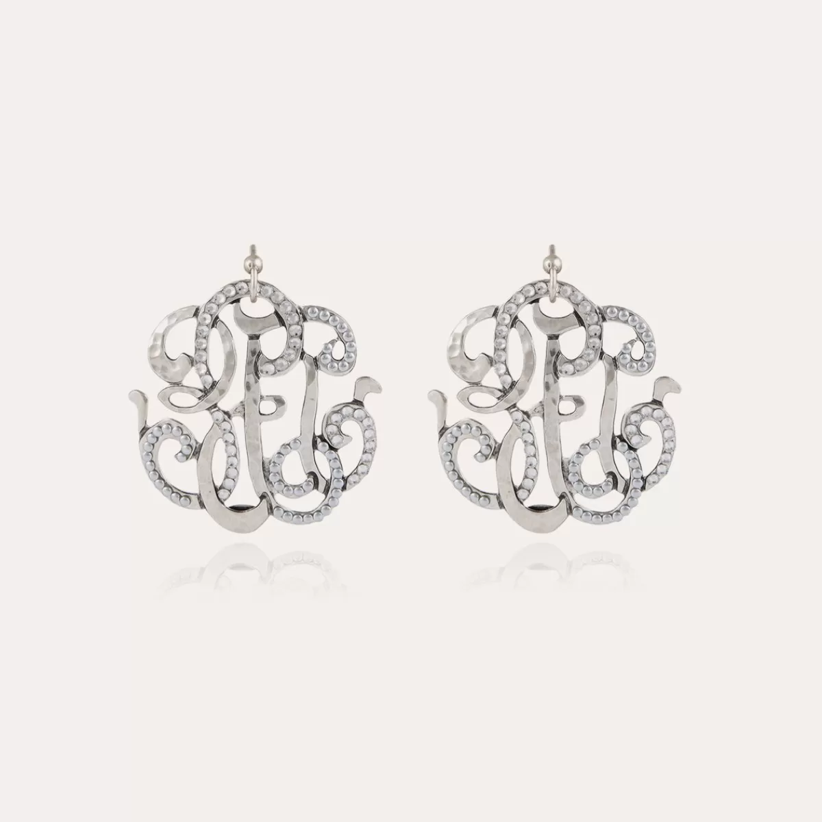 Gas Bijoux Boucles d'oreilles Arabesque grand modèle argentées Sale