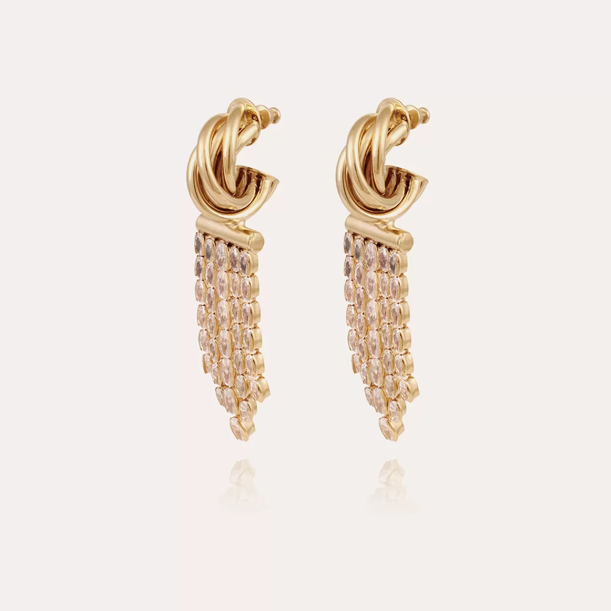Gas Bijoux Boucles d'oreilles Atik Riviera mini dorées - Zircone Online