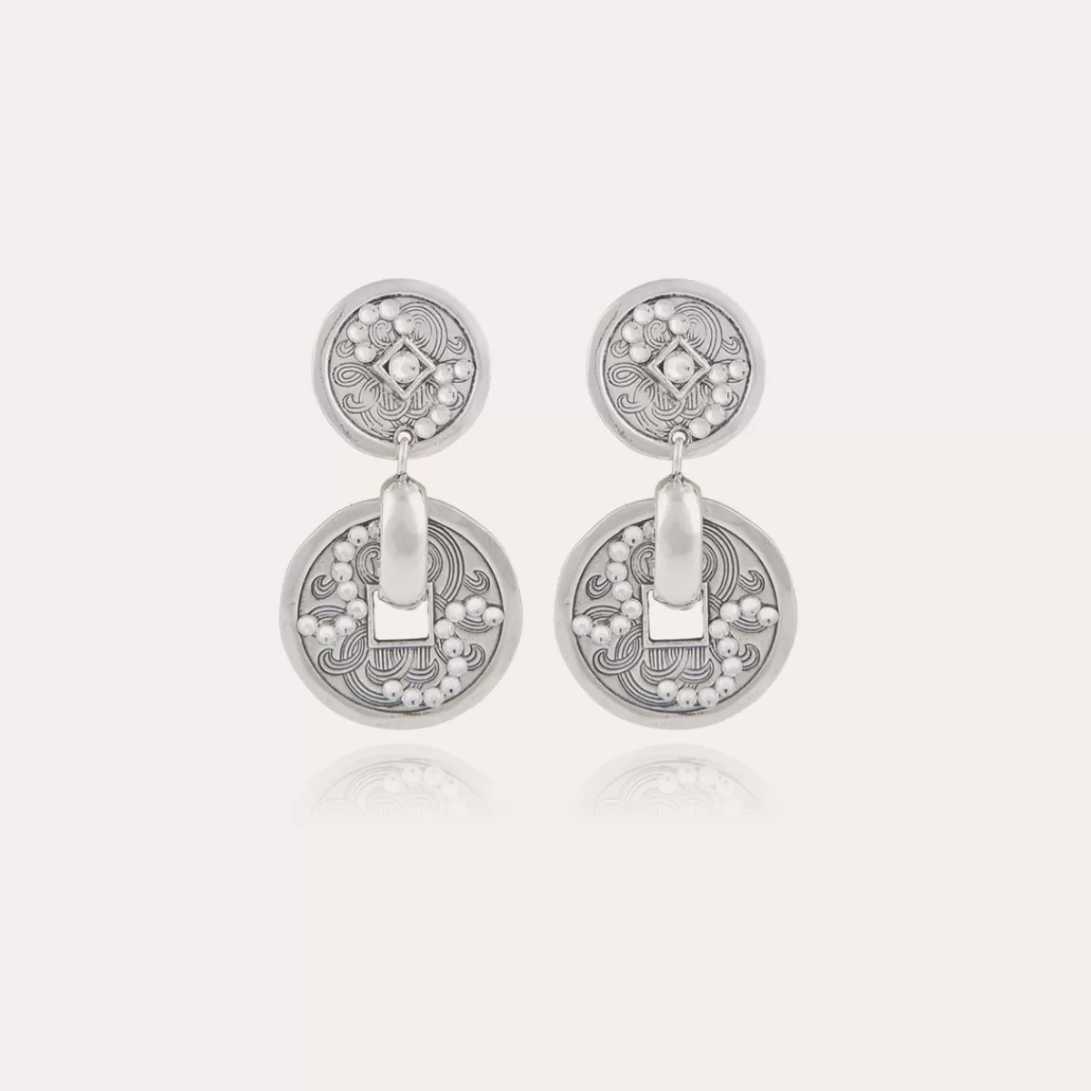 Gas Bijoux Boucles d'oreilles Aurelia strass argentées Store