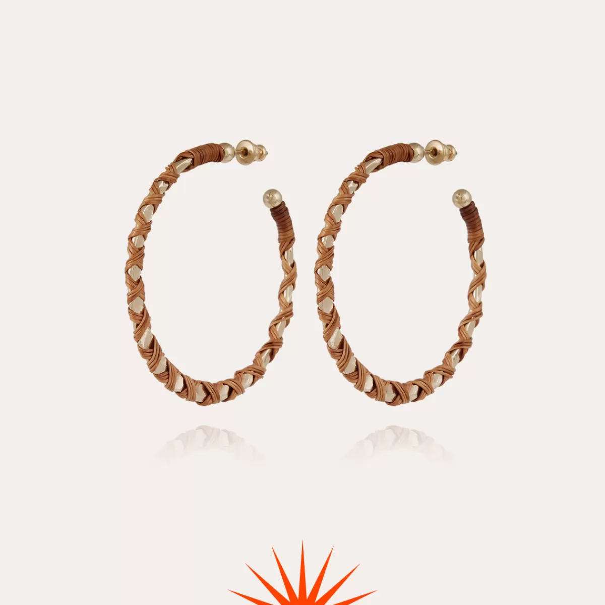Gas Bijoux Boucles d'oreilles Bako moyen modèle dorées - Osier - Collection 55 ans Discount
