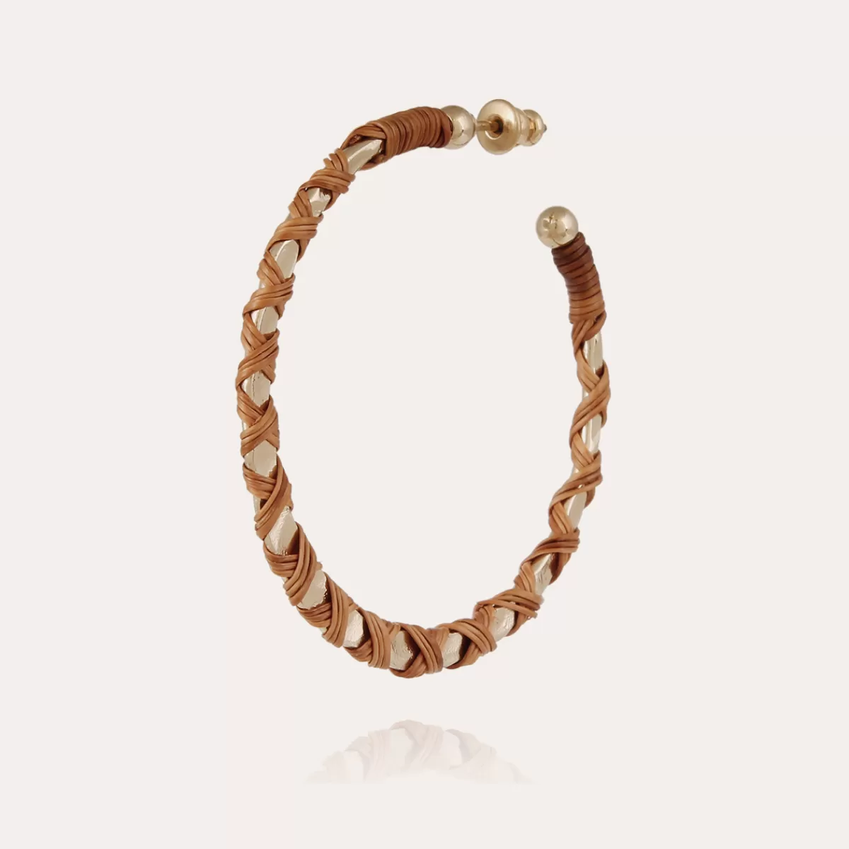 Gas Bijoux Boucles d'oreilles Bako moyen modèle dorées - Osier - Collection 55 ans Discount