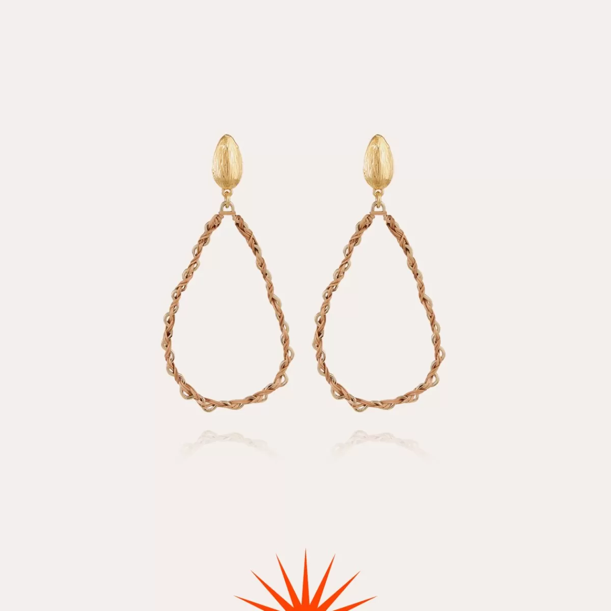 Gas Bijoux Boucles d'oreilles Beyby petit modèle dorées - Osier - Collection 55 ans Cheap