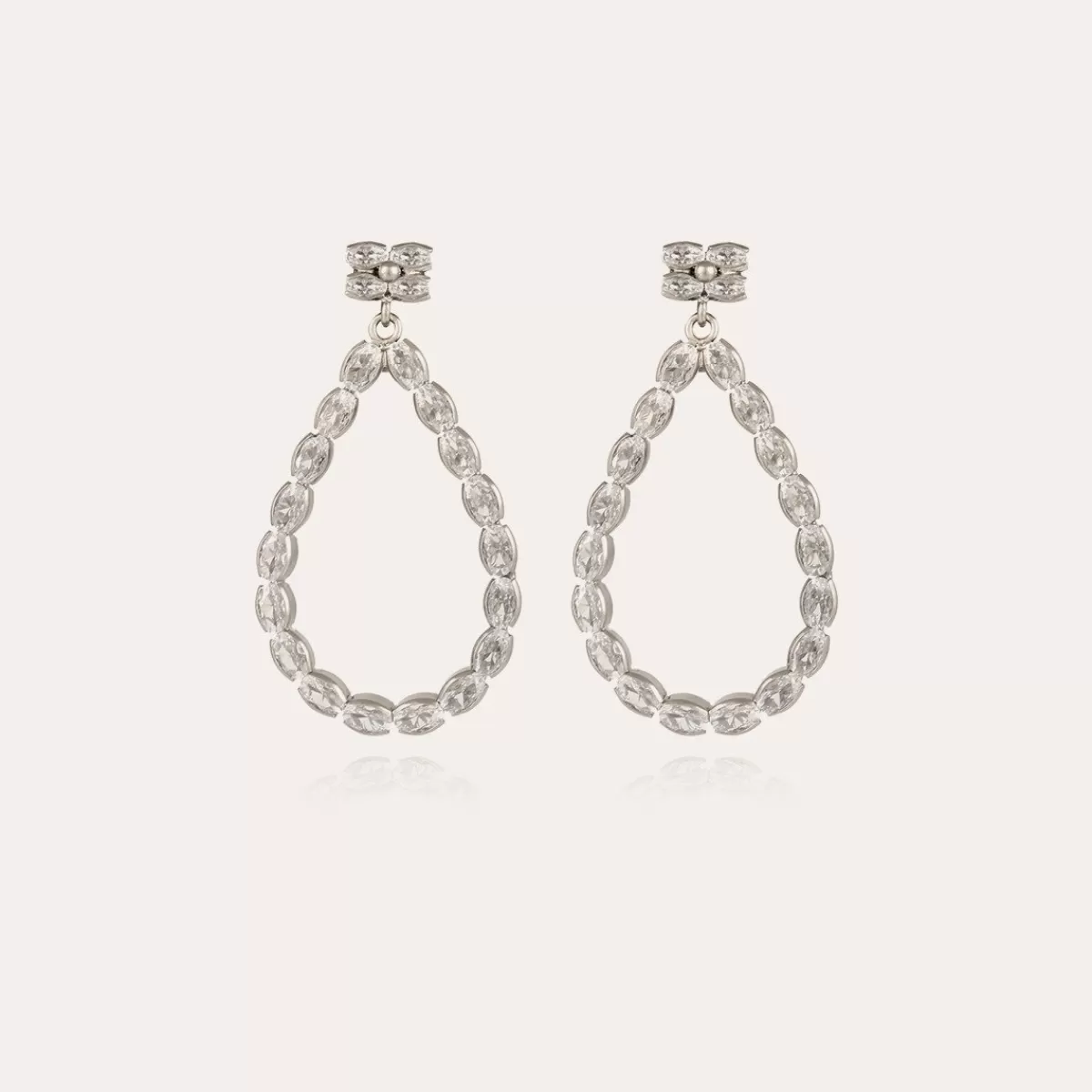 Gas Bijoux Boucles d'oreilles Bibi Riviera argentées - Zircone Cristal Fashion