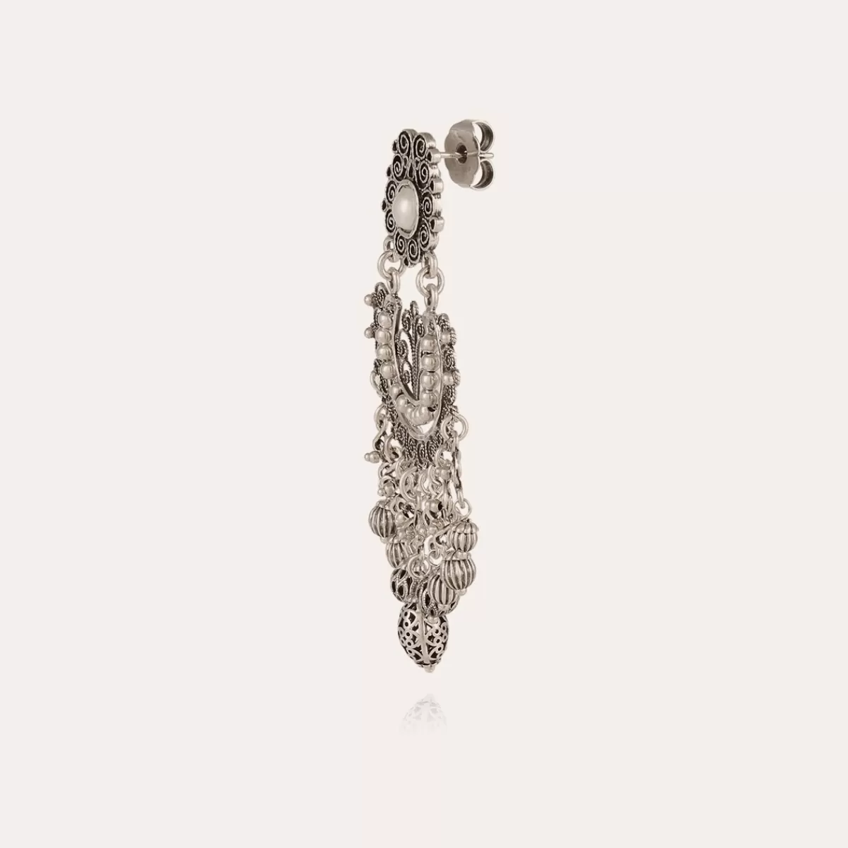 Gas Bijoux Boucles d'oreilles Chana argentées Nacre blanche Fashion