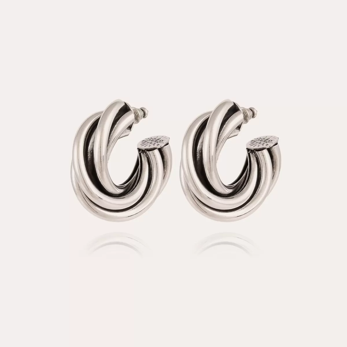 Gas Bijoux Boucles d'oreilles créoles Atik moyen modèle argentées Outlet