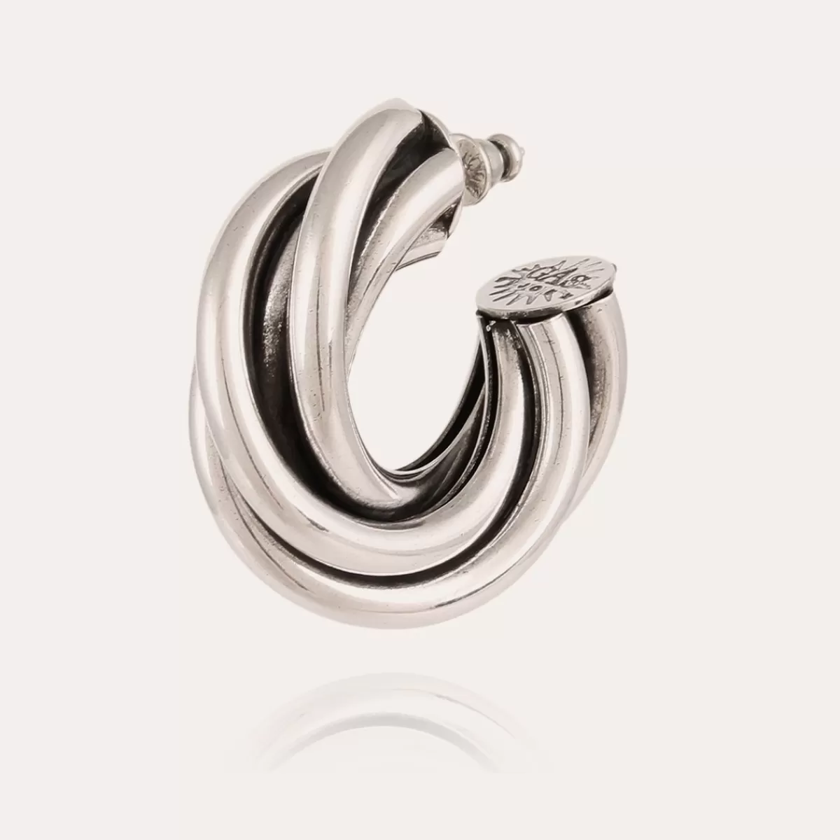 Gas Bijoux Boucles d'oreilles créoles Atik moyen modèle argentées Outlet