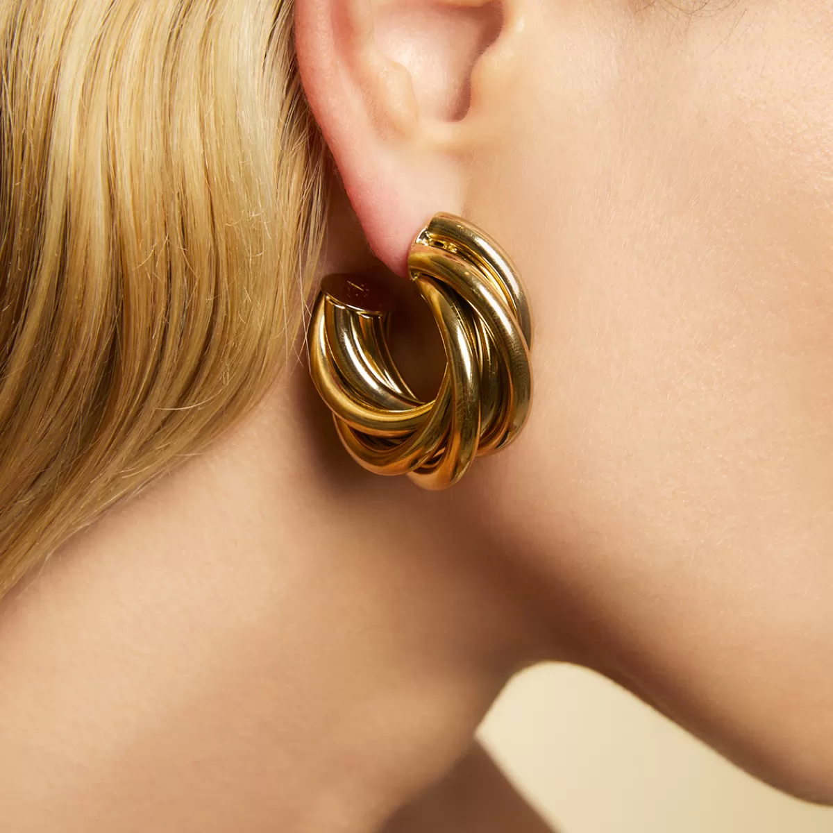 Gas Bijoux Boucles d'oreilles créoles Atik petit modèle dorées Best