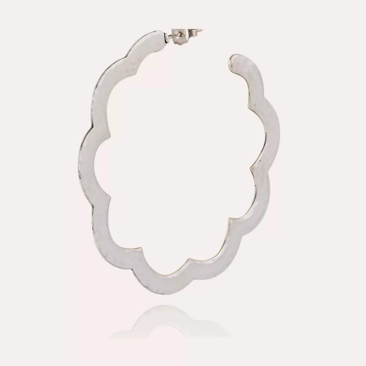 Gas Bijoux Boucles d'oreilles créoles Bolduc Flore petit modèle argentées Best Sale