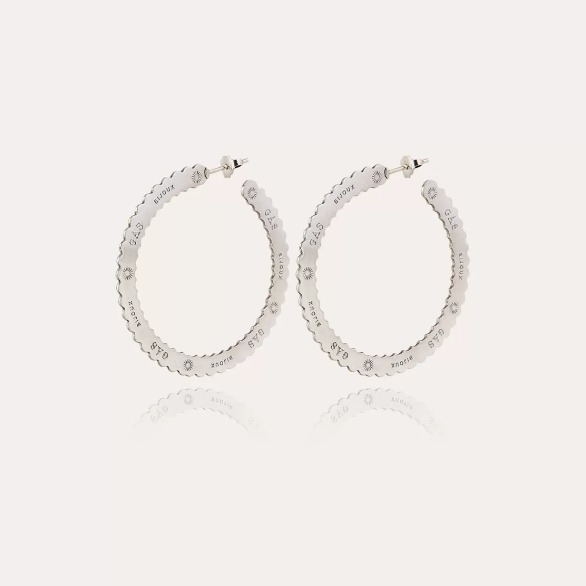 Gas Bijoux Boucles d'oreilles créoles Bolduc petit modèle argentées Cheap