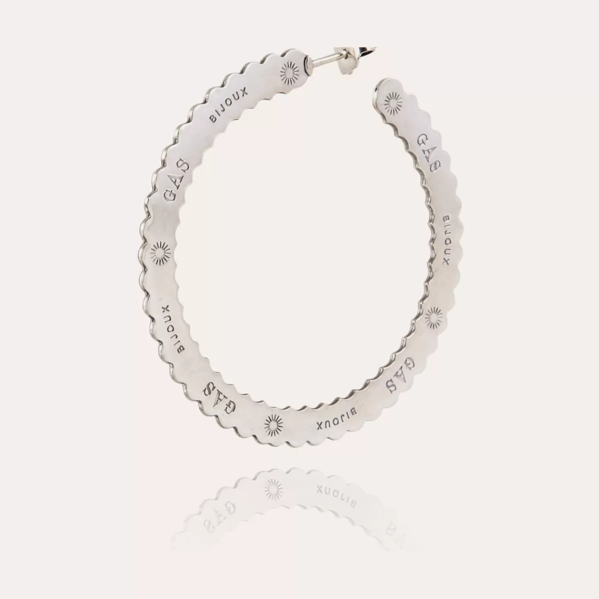Gas Bijoux Boucles d'oreilles créoles Bolduc petit modèle argentées Cheap