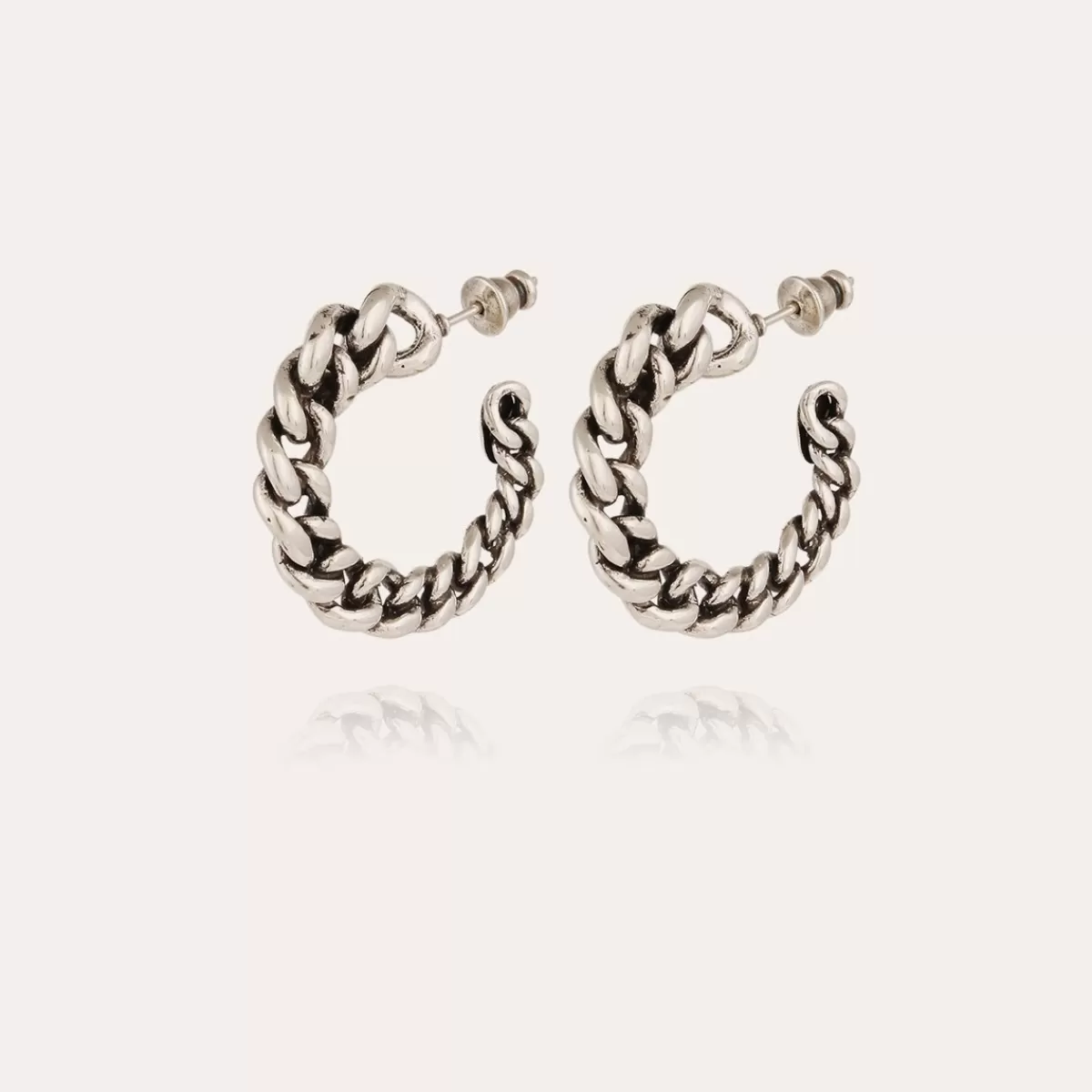 Gas Bijoux Boucles d'oreilles créoles Bronxy argentées Hot