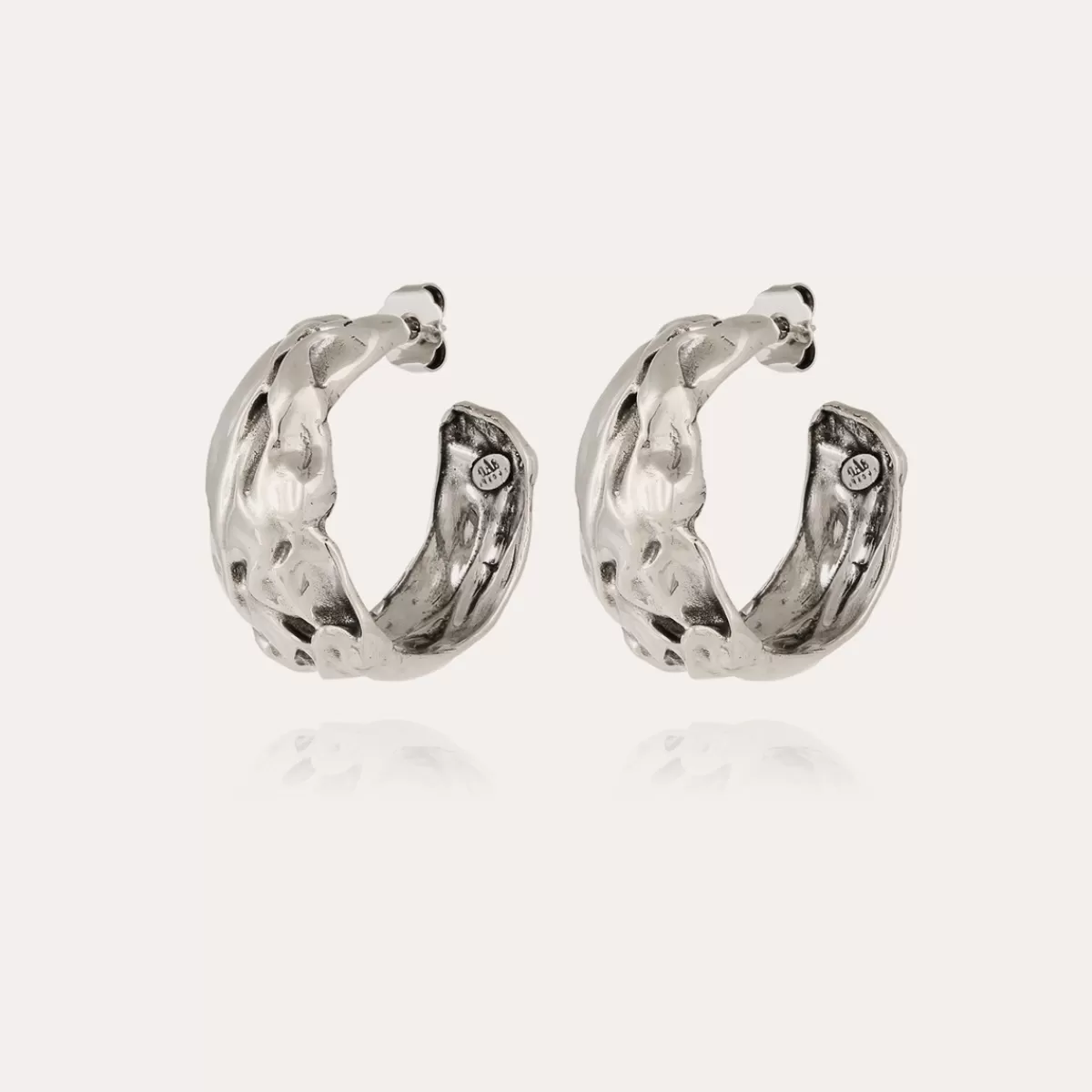 Gas Bijoux Boucles d'oreilles créoles Compression argentées Fashion