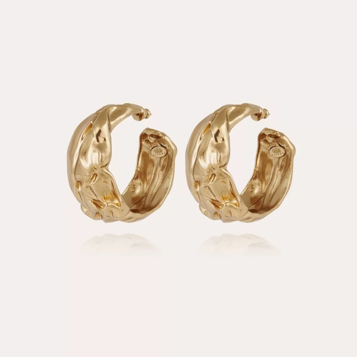 Gas Bijoux Boucles d'oreilles créoles Compression dorées Hot