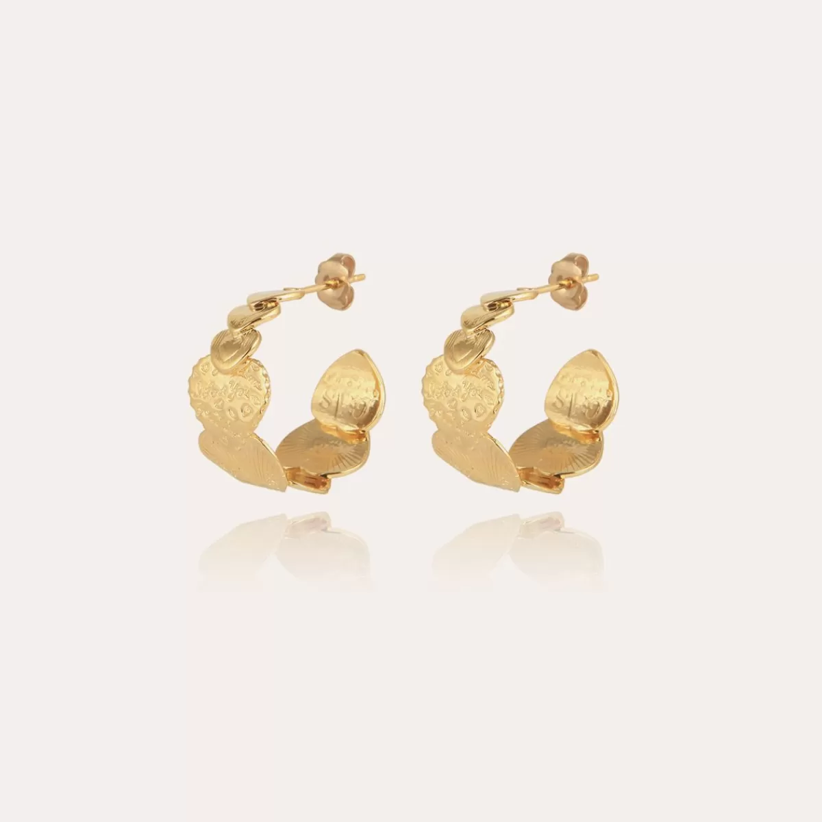 Gas Bijoux Boucles d'oreilles créoles Cuore petit modèle dorées Best Sale