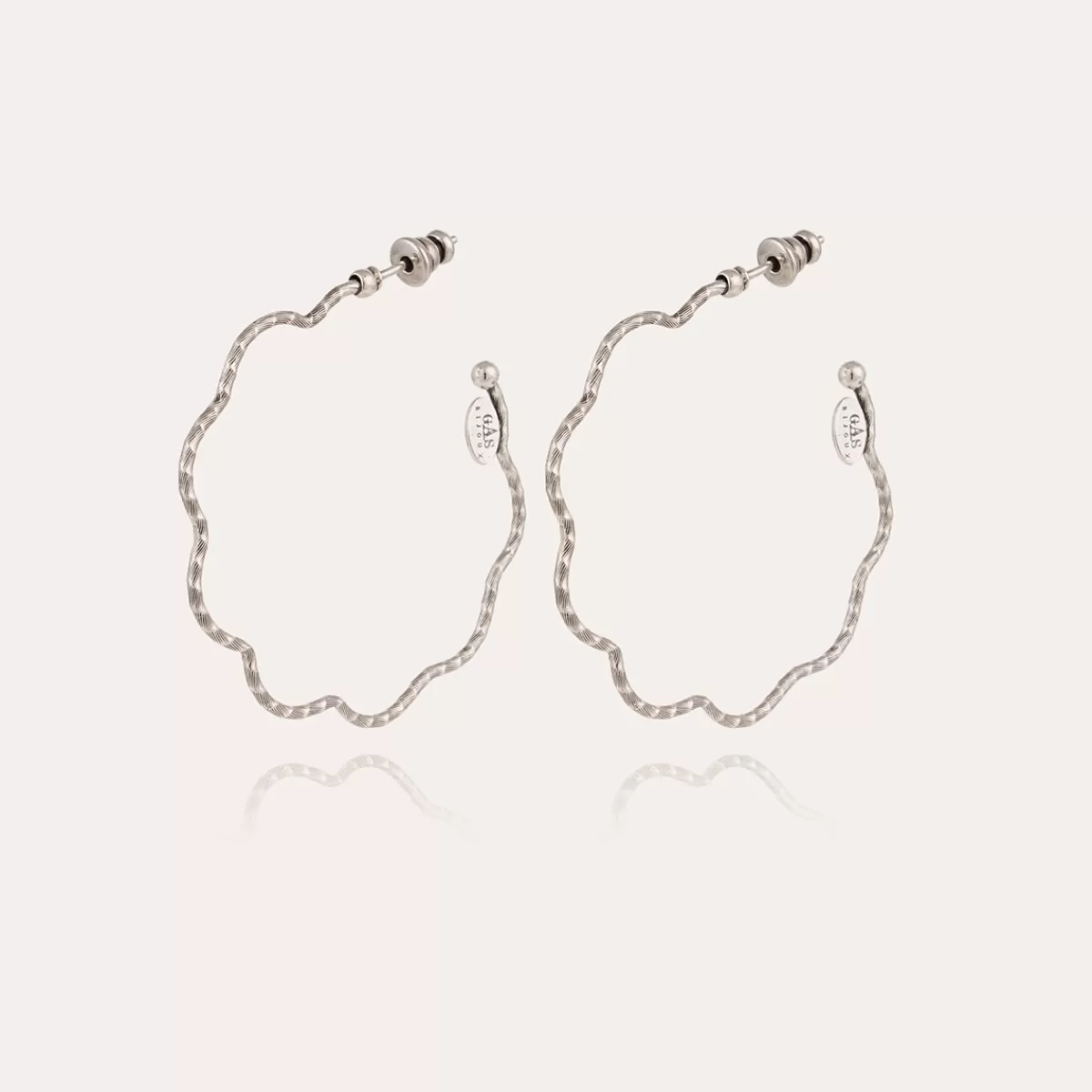 Gas Bijoux Boucles d'oreilles créoles Florette petit modèle argentées Discount