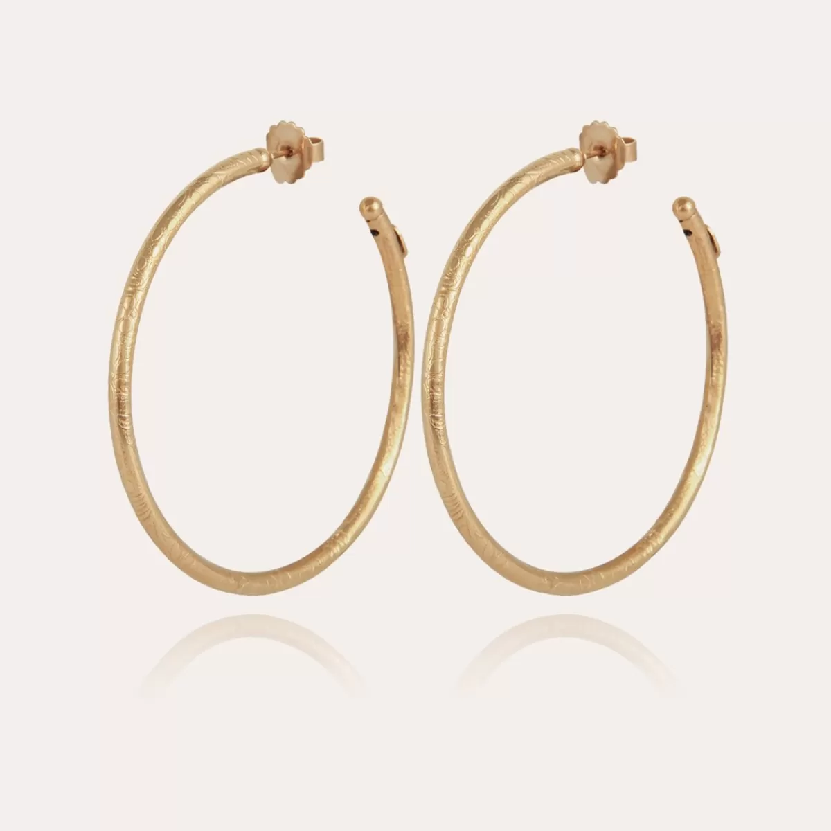 Gas Bijoux Boucles d'oreilles créoles Maori grand modèle dorées Cheap