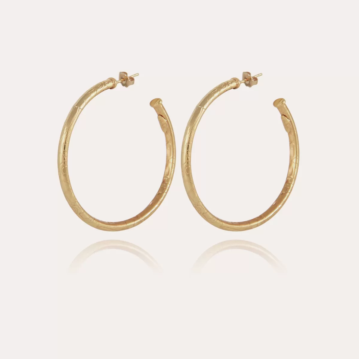 Gas Bijoux Boucles d'oreilles créoles Maori petit modèle dorées Clearance