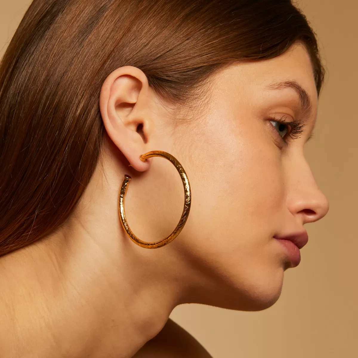 Gas Bijoux Boucles d'oreilles créoles Maori petit modèle dorées Clearance