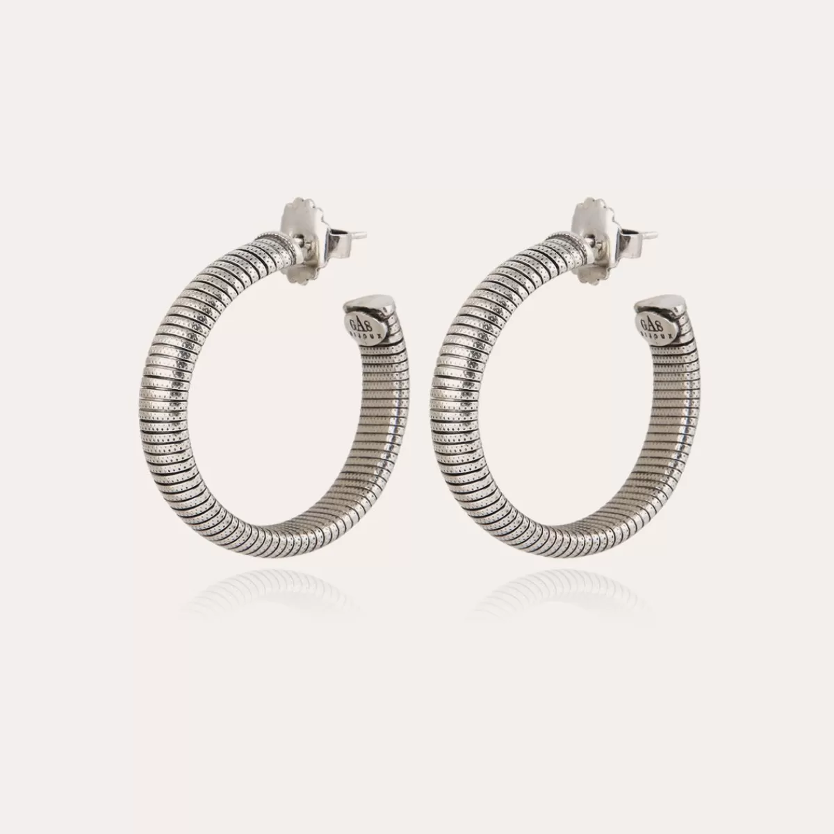 Gas Bijoux Boucles d'oreilles créoles Milo petit modèle argentées Discount