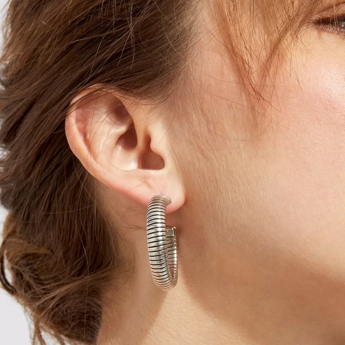 Gas Bijoux Boucles d'oreilles créoles Milo petit modèle argentées Discount