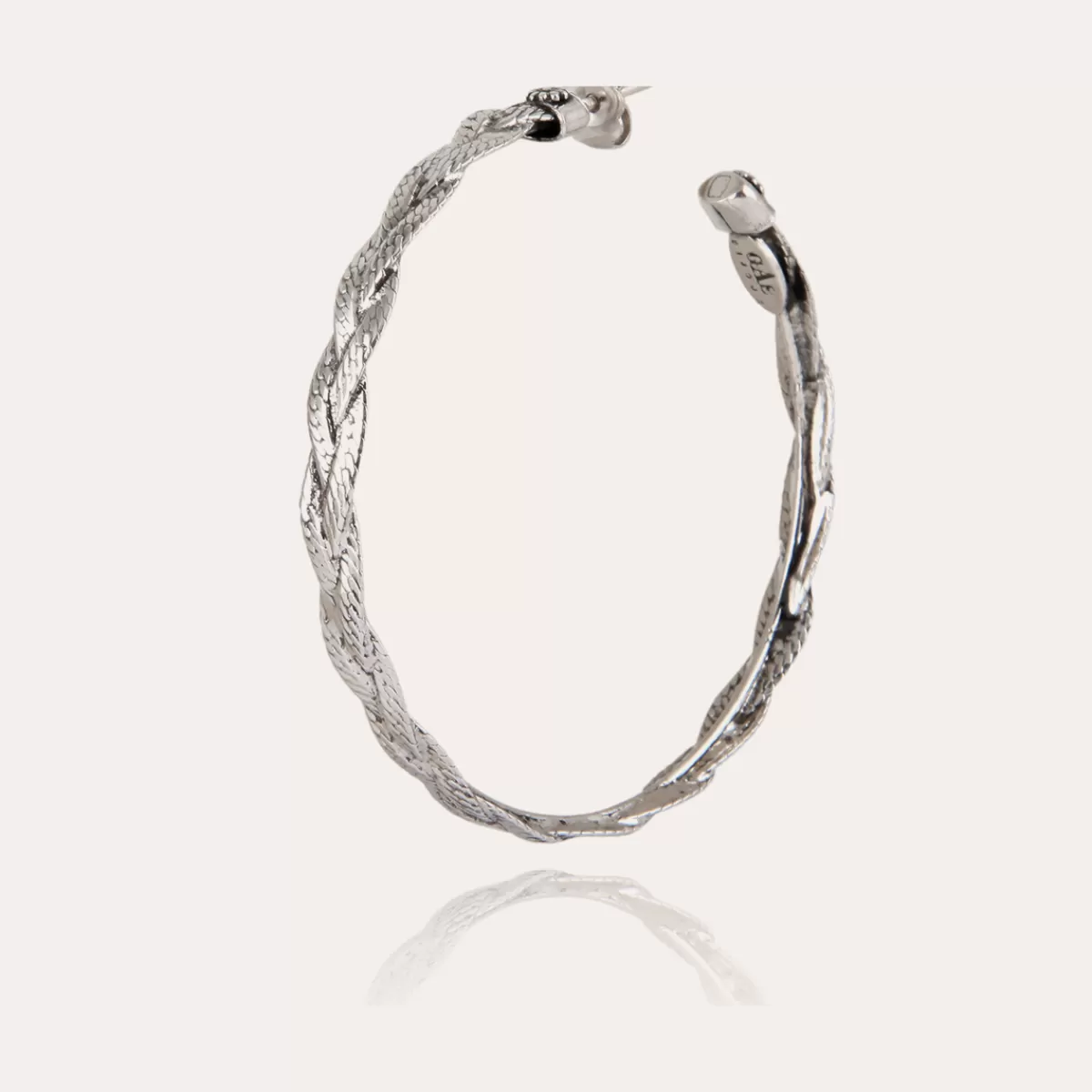 Gas Bijoux Boucles d'oreilles créoles Tresse moyen modèle argentées Outlet