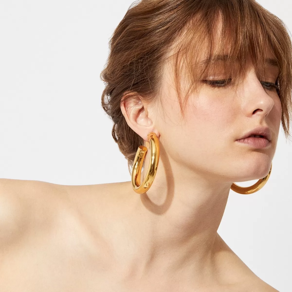 Gas Bijoux Boucles d'oreilles créoles Turner grand modèle dorées Cheap