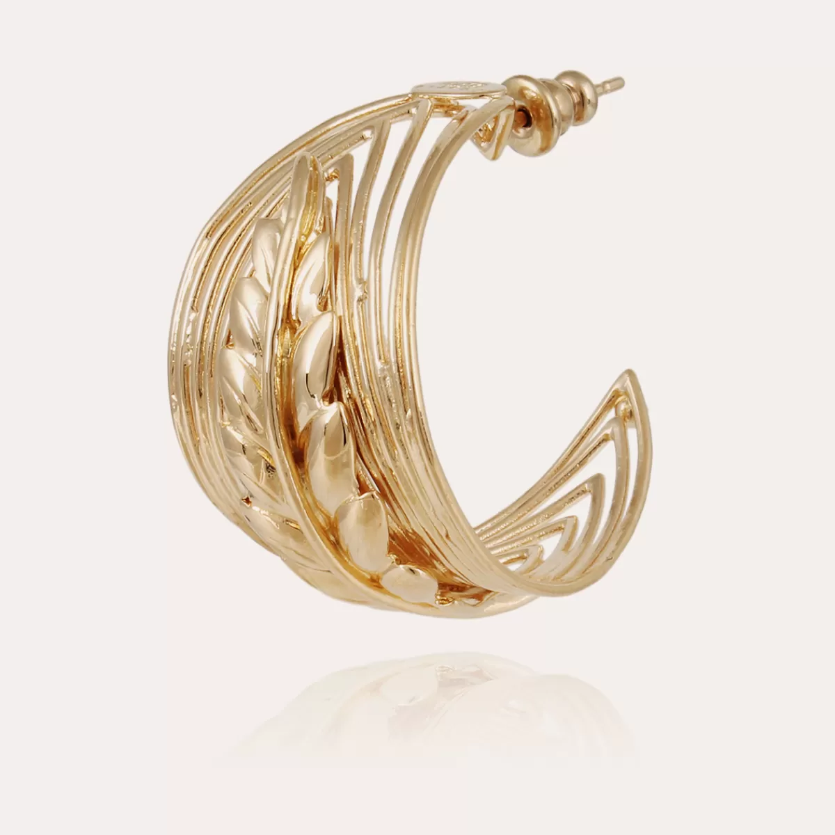 Gas Bijoux Boucles d'oreilles créoles Wave Epi dorées Best