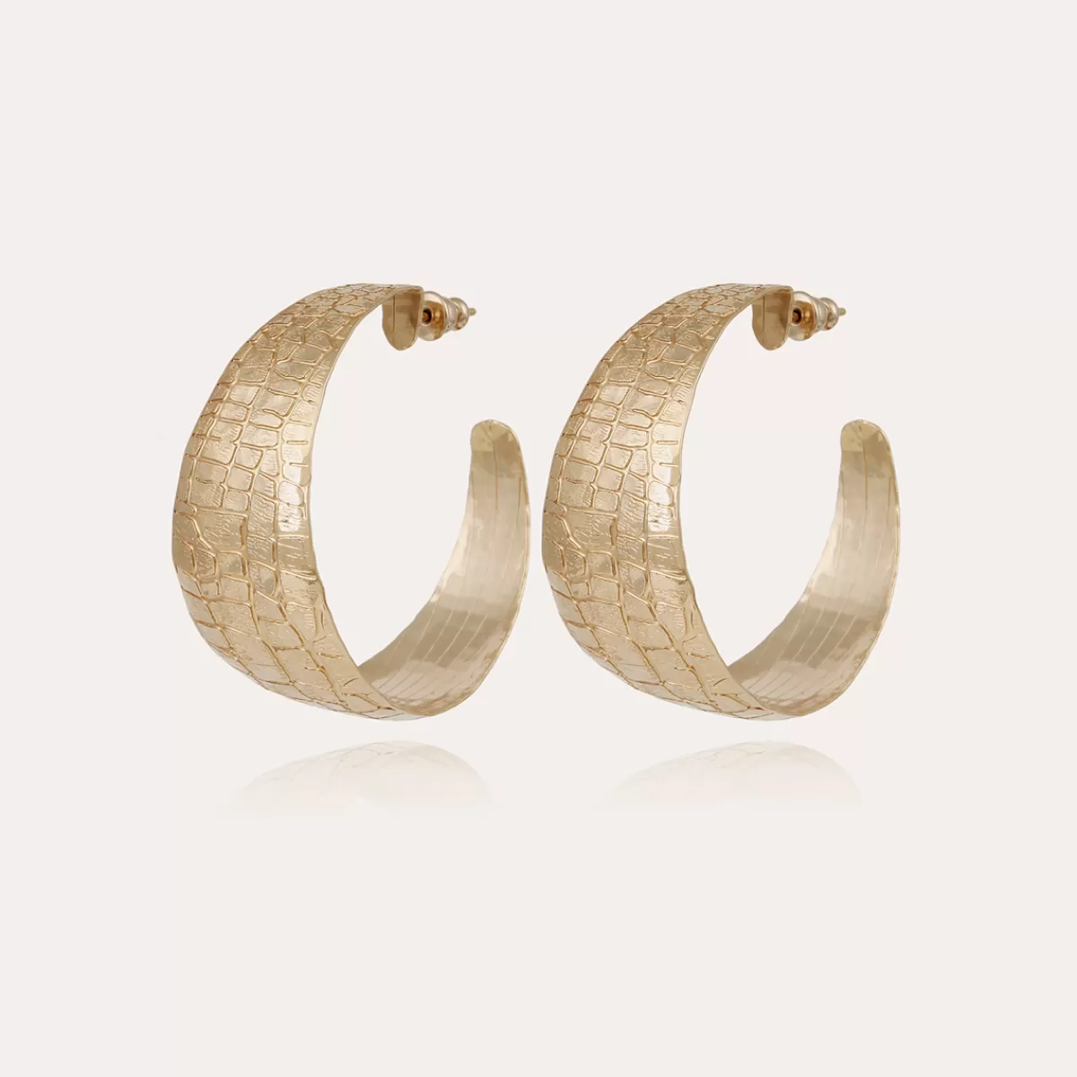 Gas Bijoux Boucles d'oreilles créoles Wild dorées Flash Sale