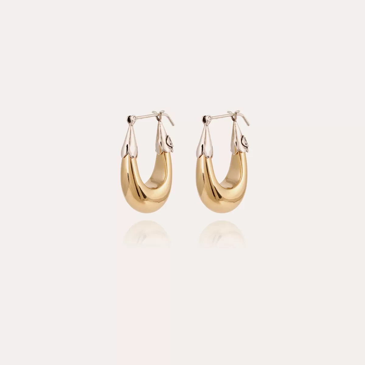 Gas Bijoux Boucles d'oreilles Écume petit modèle bicolore es Doré Best Sale