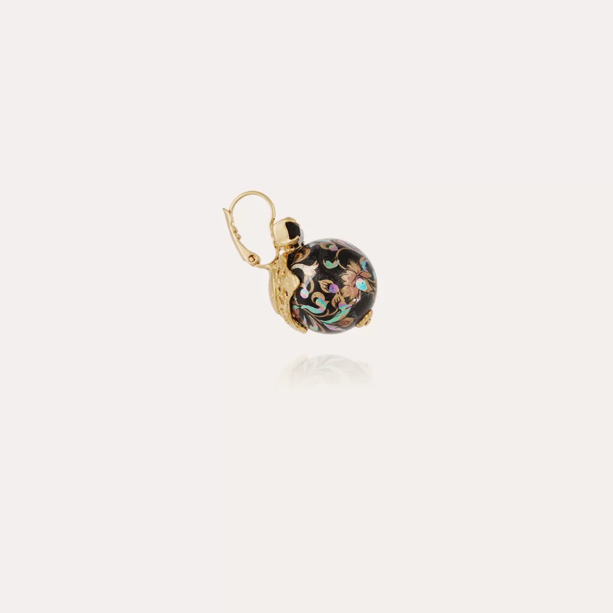Gas Bijoux Boucles d'oreilles Décalco dorées Vert Clearance