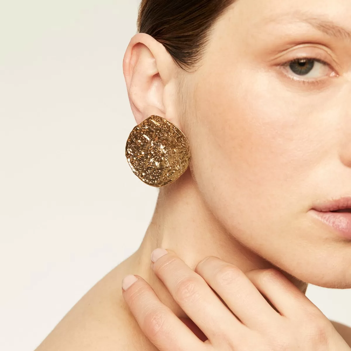 Gas Bijoux Boucles d'oreilles Eclipse Moon dorées Best Sale