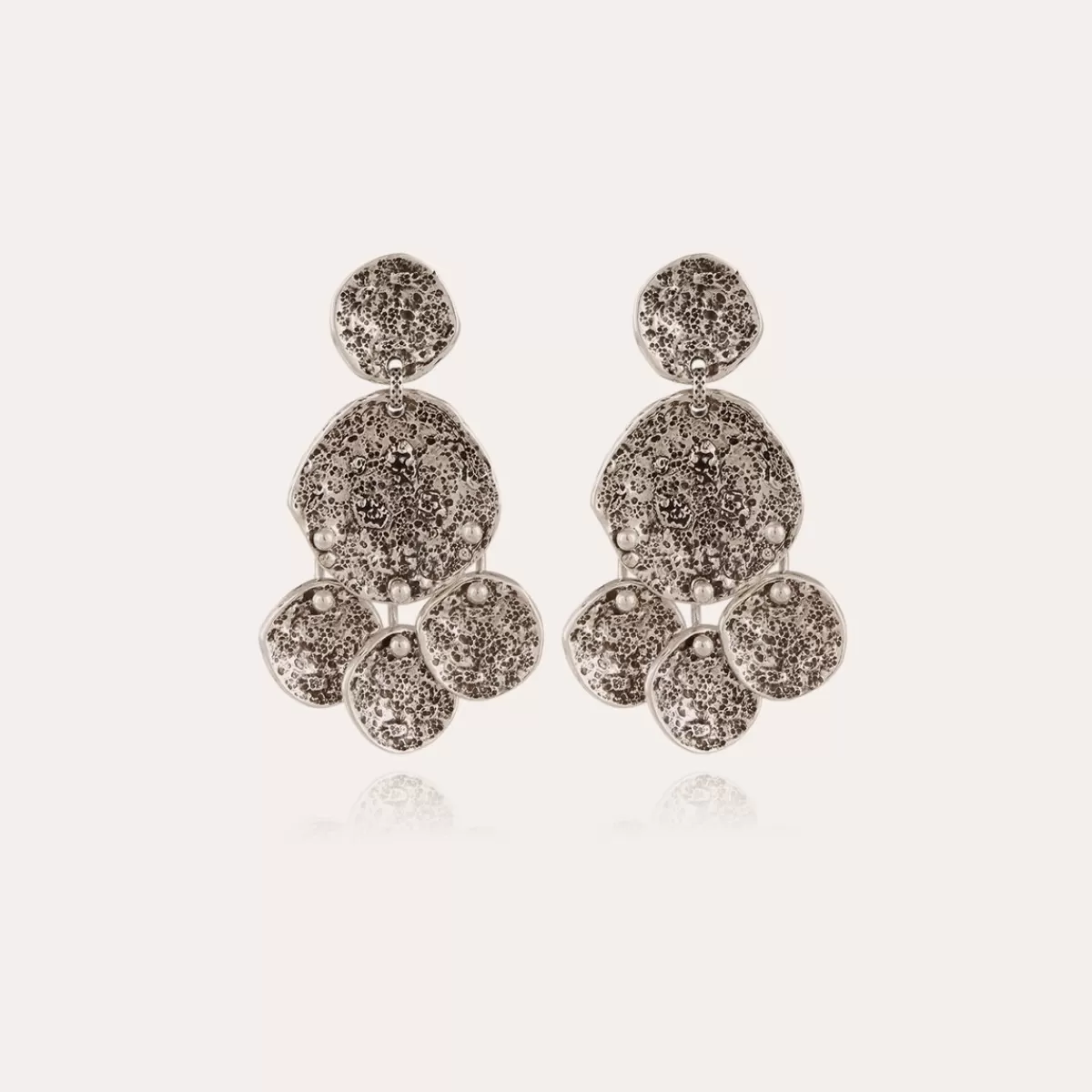 Gas Bijoux Boucles d'oreilles Eclipse Sequin petit modèle argentées Outlet
